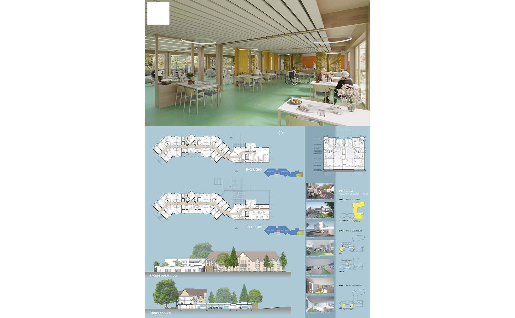 Planche 2 - Restructuration et extension de l'EHPAD du Badbronn / Châtenois
