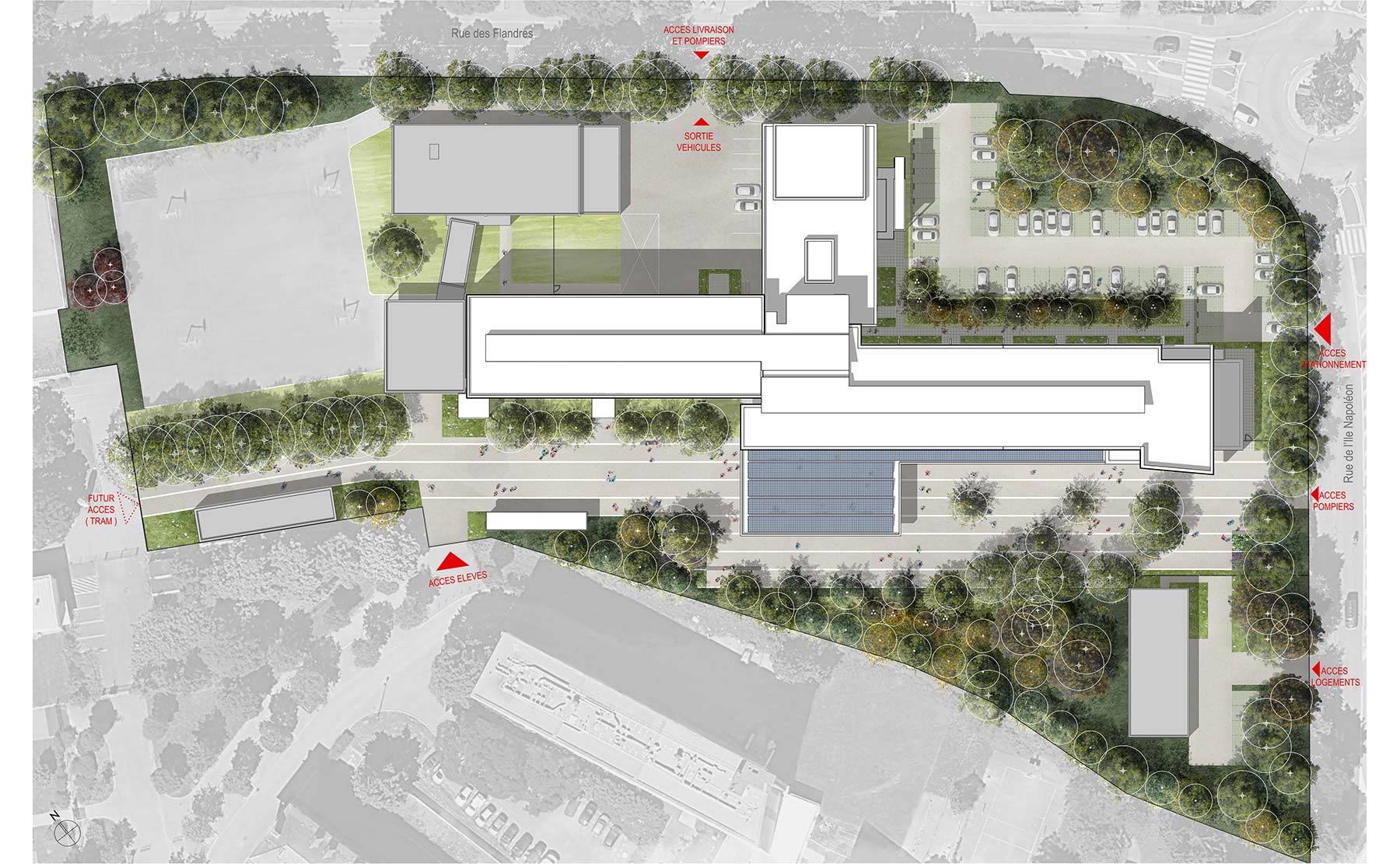 Masse - Extension-restructuration du Collège Saint-Exupéry / Mulhouse
