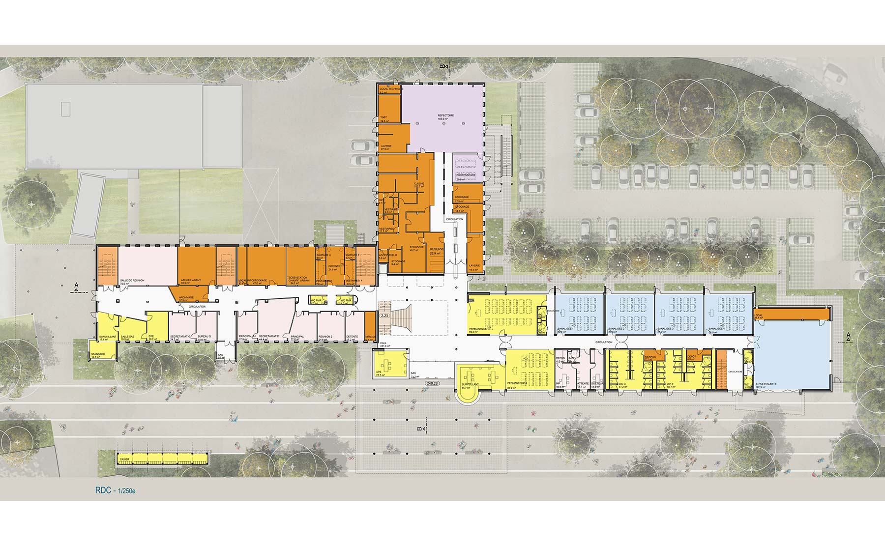 RDC - Extension-restructuration du Collège Saint-Exupéry / Mulhouse
