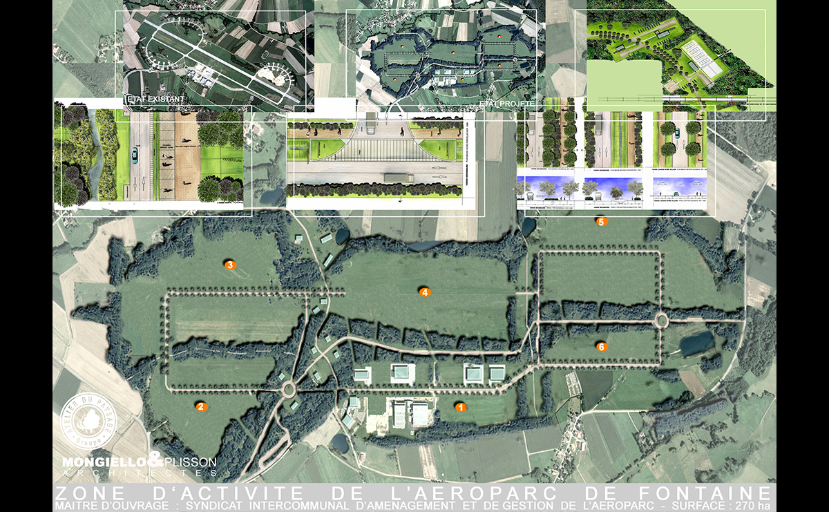 Planche - Aménagement de l’Aéroparc / Fontaine