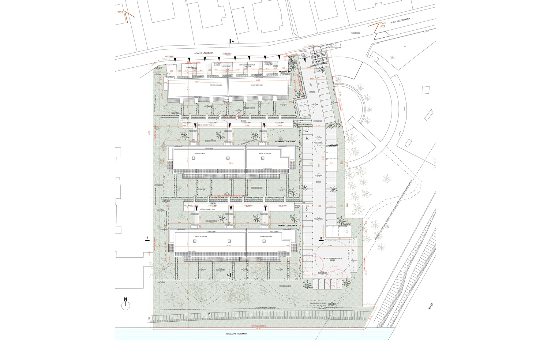 Masse - La Garance - 21 Logements à Wintzenheim-Logelbach / Logelbach