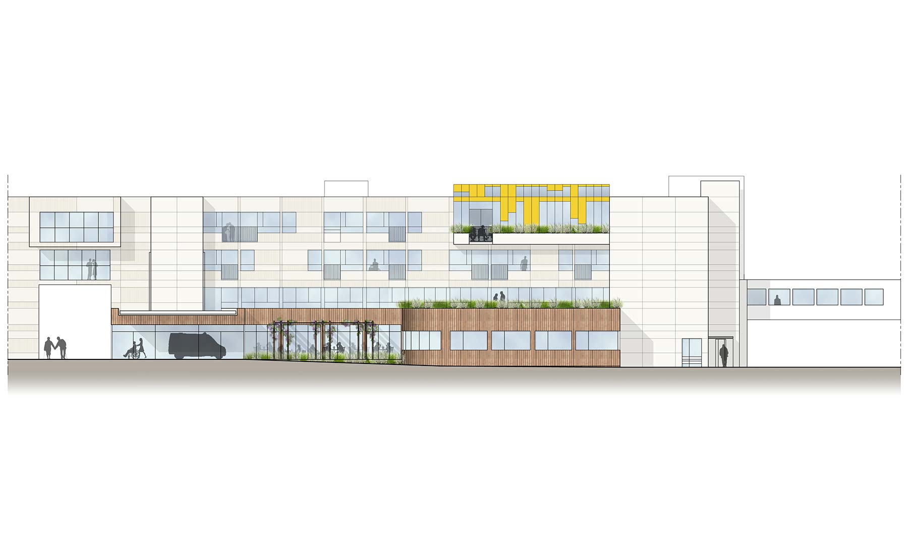 Façade Est - Restructuration du bâtiment St-Jean de l’Hôpital / Molsheim