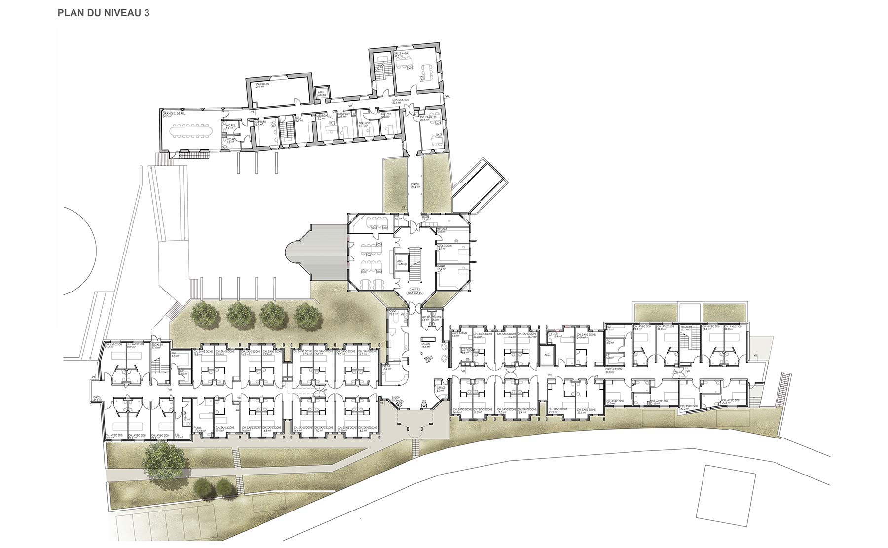 Plan niveau 3 - Maison de Retraite, Restructuration et extension / Soultzmatt