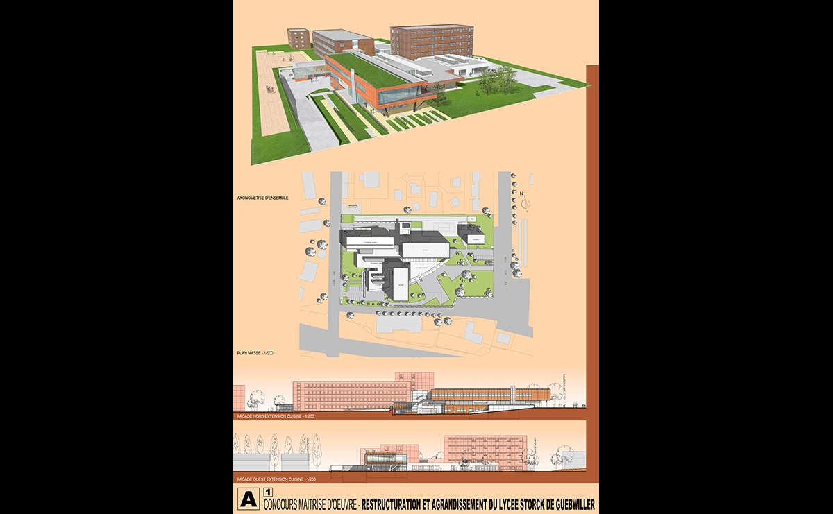 Planche 1 - Restructuration du Lycée Storck / Guebwiller