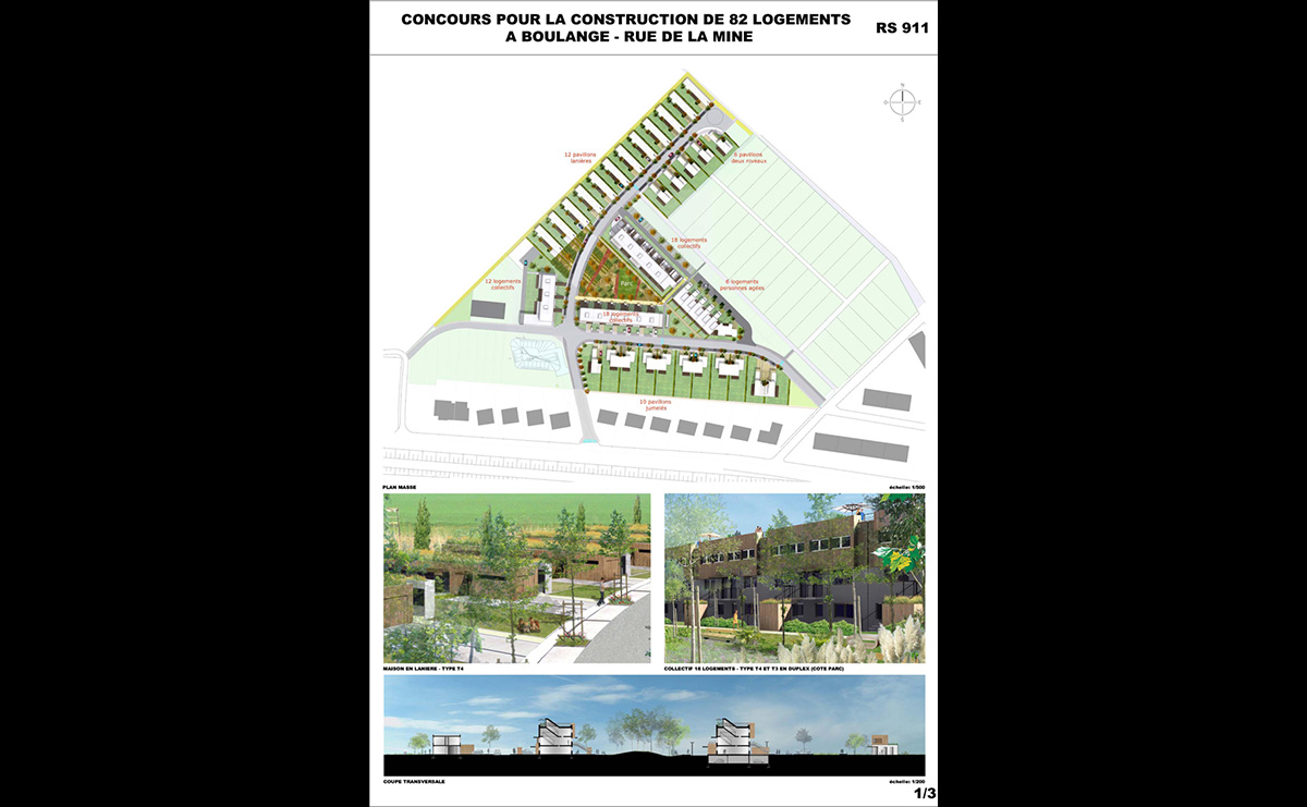 Planche 1 - 82 logements à Boulange / Boulange