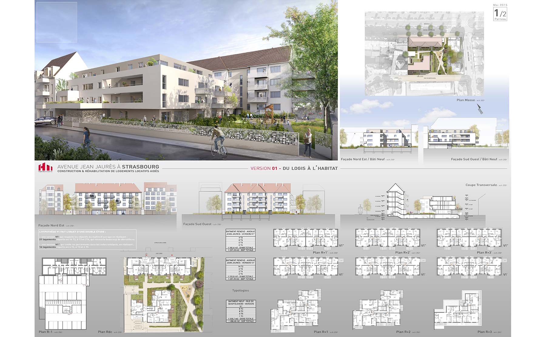 Planche v1 - Logements sociaux / Strasbourg