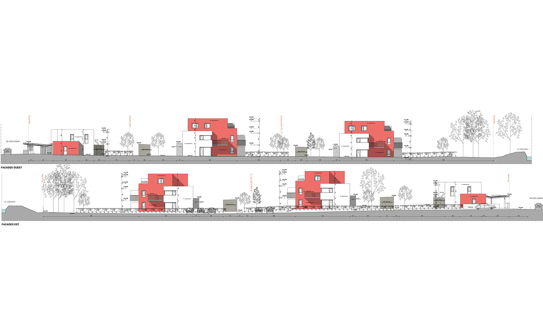 Façades Ouest et Est - Le Pastel - 29 Logements à Wintzenheim-Logelbach / Logelbach