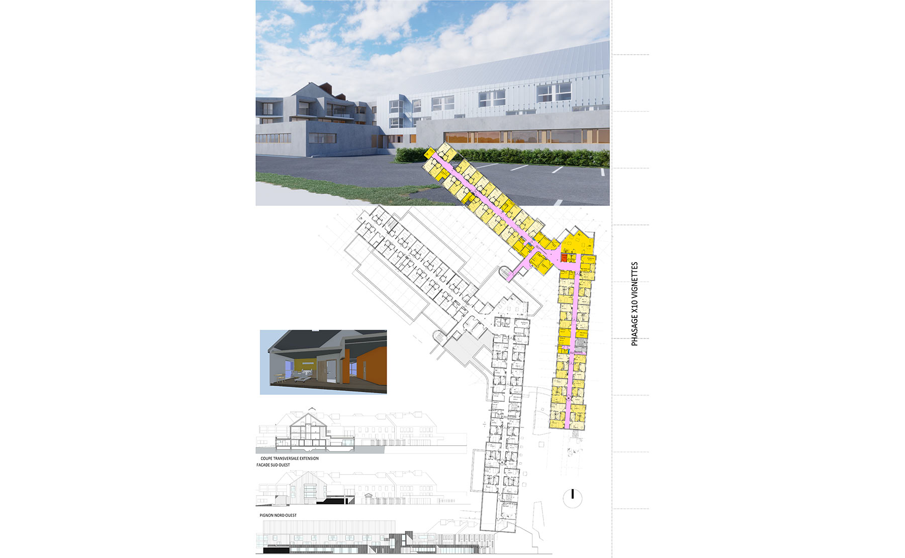 Planche 2 - Restructuration-extension de l’Établissement de santé de Quingey / Quingey
